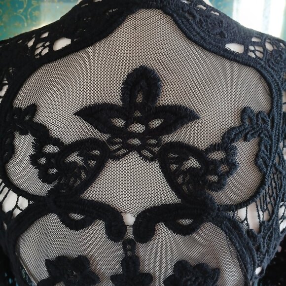 Lace Bolero Jacket Shrug Bell Sleeve - Picture 4 of 6